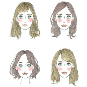 イラストレーター矢野すみれ Ray11月号 「本当に似合うメイクとヘア大研究！」　 似合うチークの入れ方イラスト