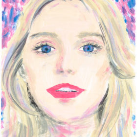 イラストレーター矢野すみれ ブロンドヘアの女性