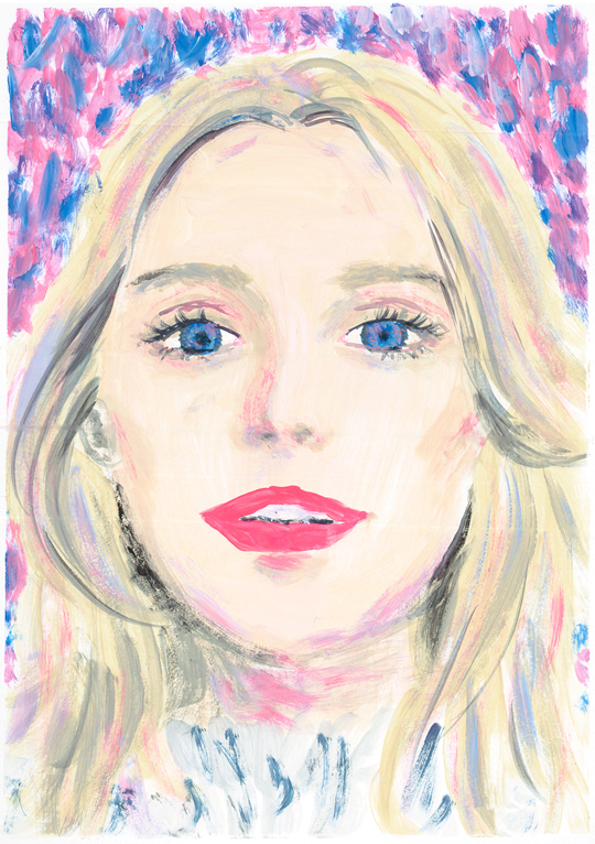 イラストレーター矢野すみれ　ブロンドヘアの女性