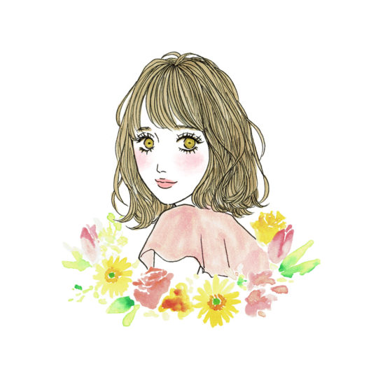 イラストレーター矢野すみれ　主婦の友社 Ray 5月号「パーソナルカラーで選ぶ春Lip」スプリングタイプイラスト